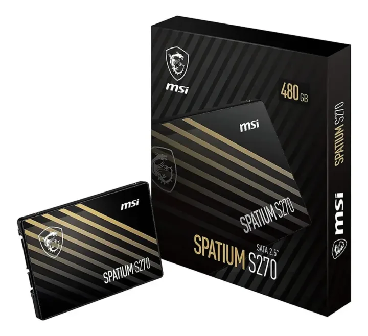 SSD MSI SPATIUM S270 480GB 2.5 SATA III 500/450 MB/S COLOR NEGRO - MSI