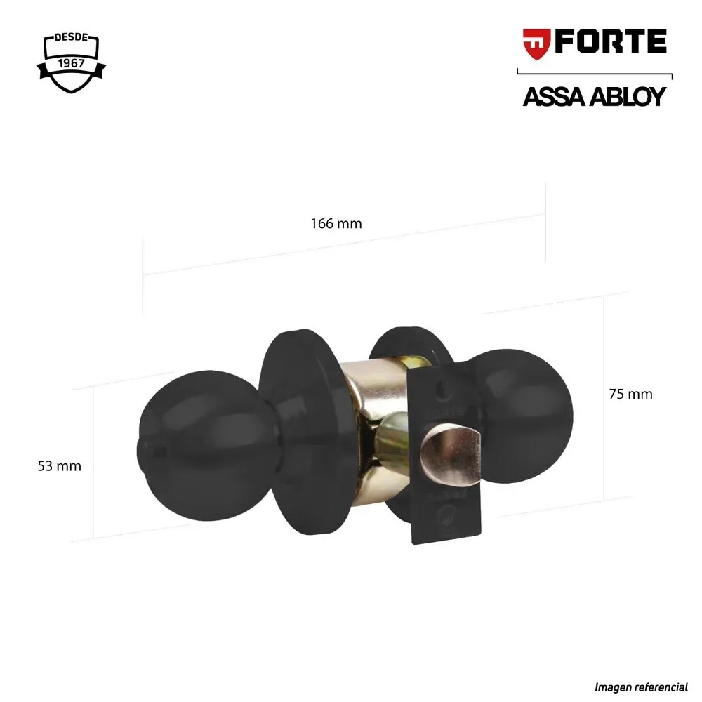 CERR(CHAPA) P/INTERIOR (BAÑO) NEGRO S/LL NM06 - FORTE