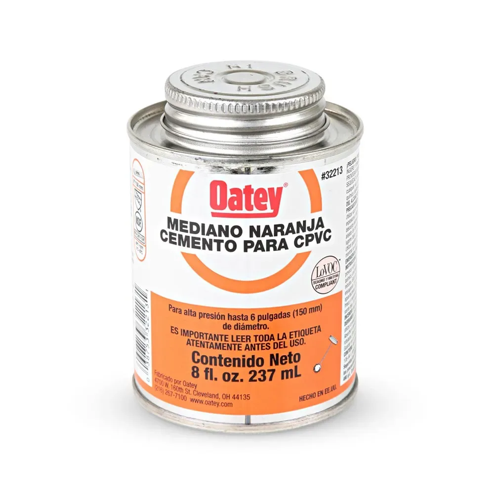 Pegamento CPVC naranja 8 onz 1/16 32213 CJAX24 - Oatey