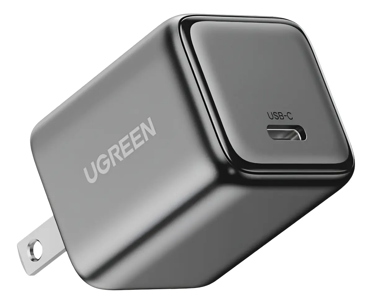 Cargador 20W 1 USB-C carga rápida tecnología gan ii negro Ugreen