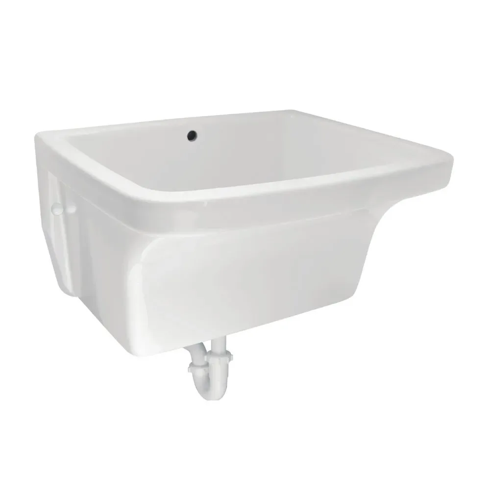 LAVADERO DE LOZA VITRIFICADA AMAZONAS BLANCO 54X46.50X35 CM - TREBOL