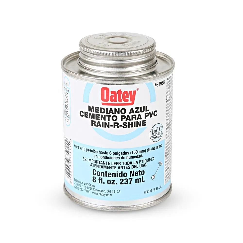 Pegamento PVC rain 8 oz 1/16 31955 CJAX24 - Oatey
