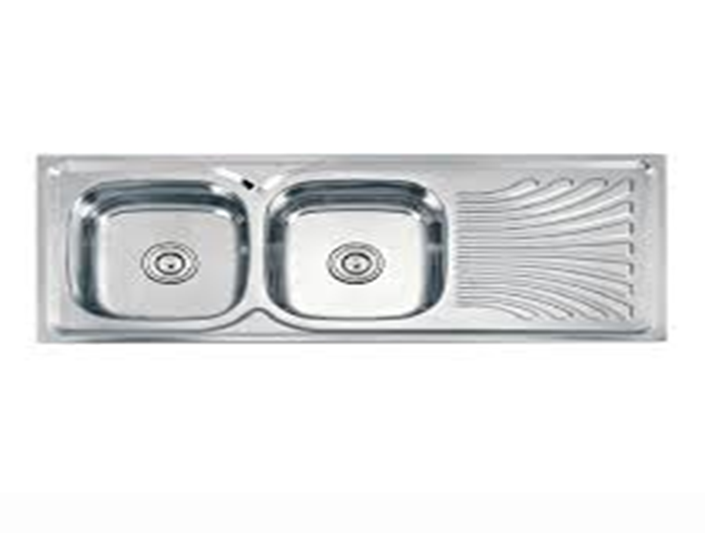 LAVATORIO DE ACERO 2P (DOBLE POSA) 120X50X18CM KS-1250XI - FRENCIA