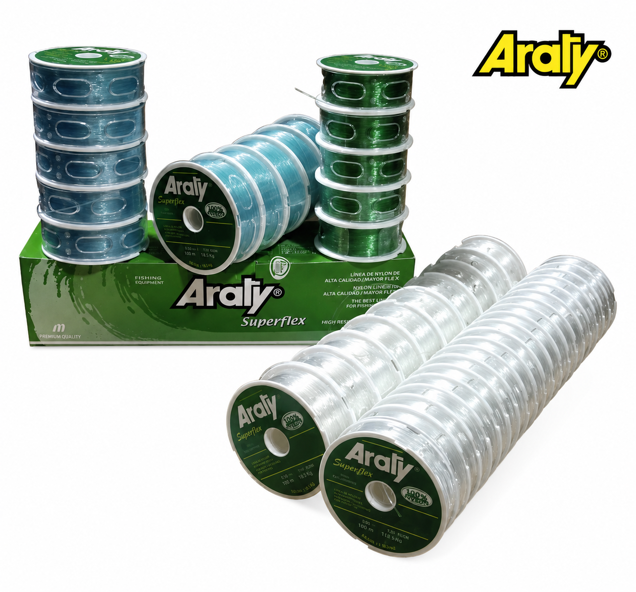 NAYLO HILO DE PESCA SF 0.60MMX100M VERDE - ARATY