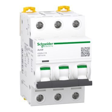 ACTI9 IC60N 3P 16A C A9F74316 INT.AUT. - SCHNEIDER