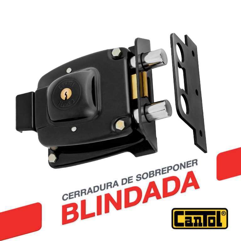 CERRADURA MAXIMA SEGURIDAD 2 PINES 1700 - CANTOL