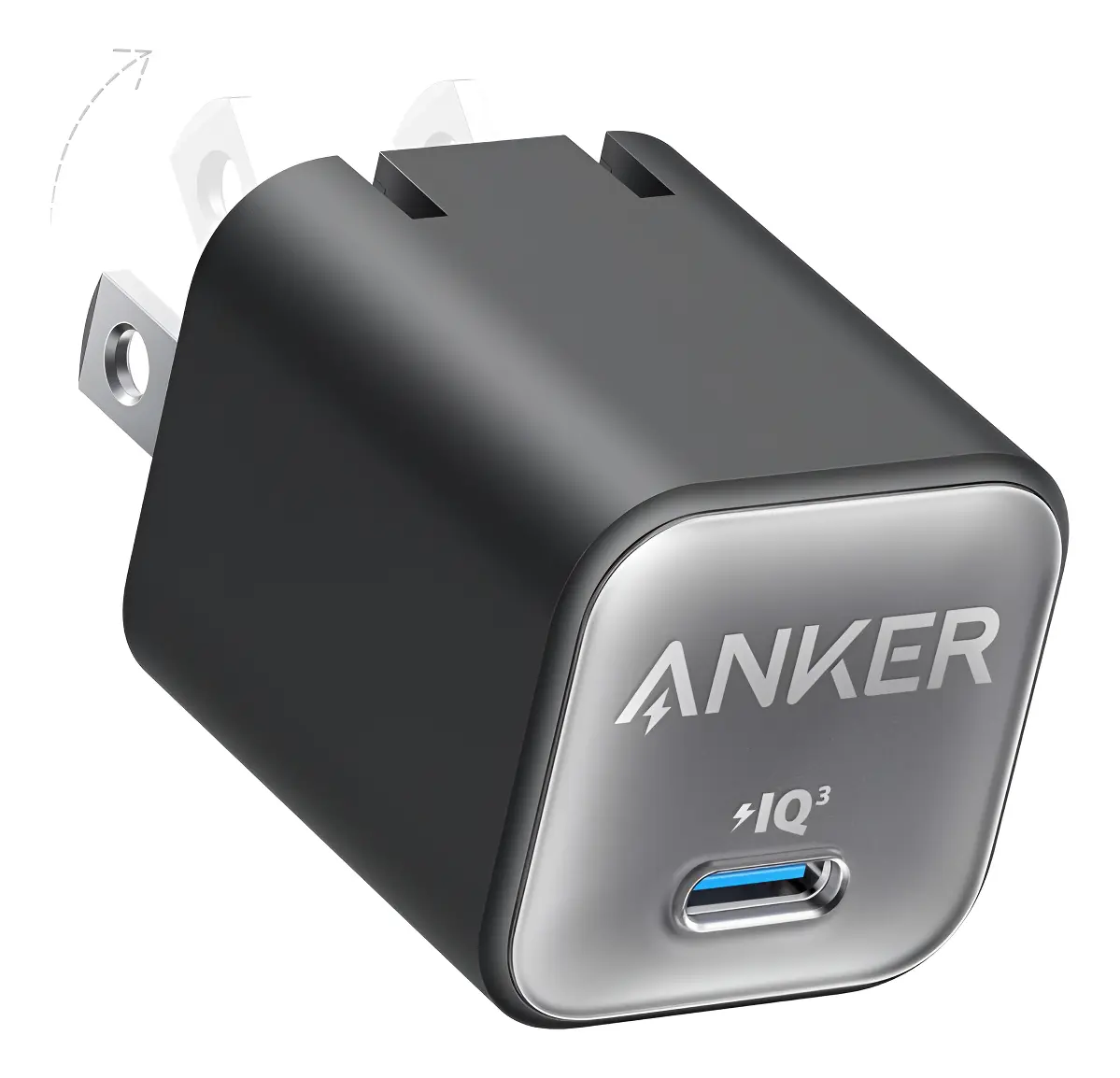Cargador nano 30W USB-C gan, piq 3.0 plegable, carga rápida - Anker