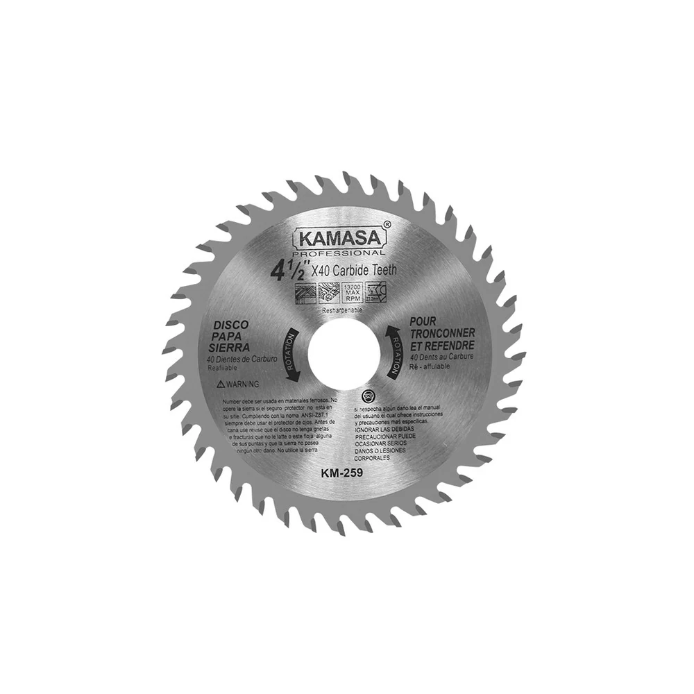 Disco p/sie. 4" 1/2" x 40T x 7/8" KM259 cja X200 blister Kamasa