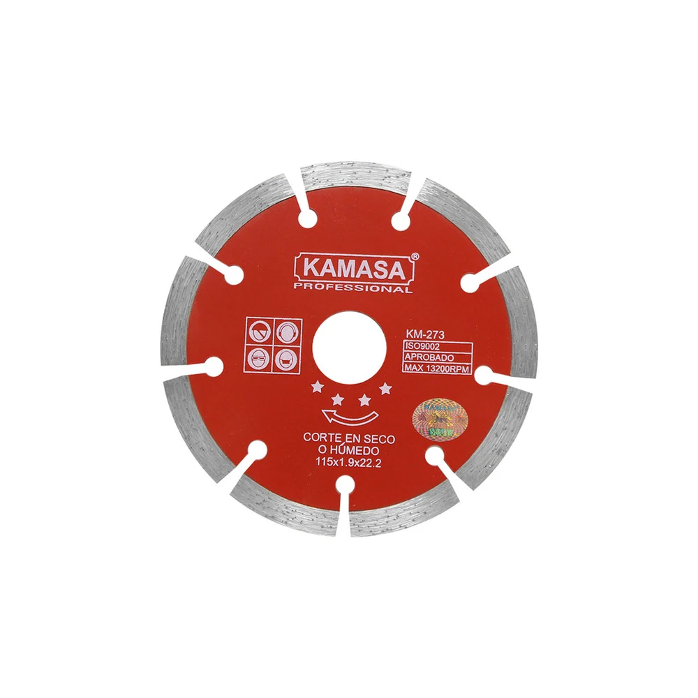 Disco diamantado 4 1/2 115 rojo KM273 segmentado Kamasa