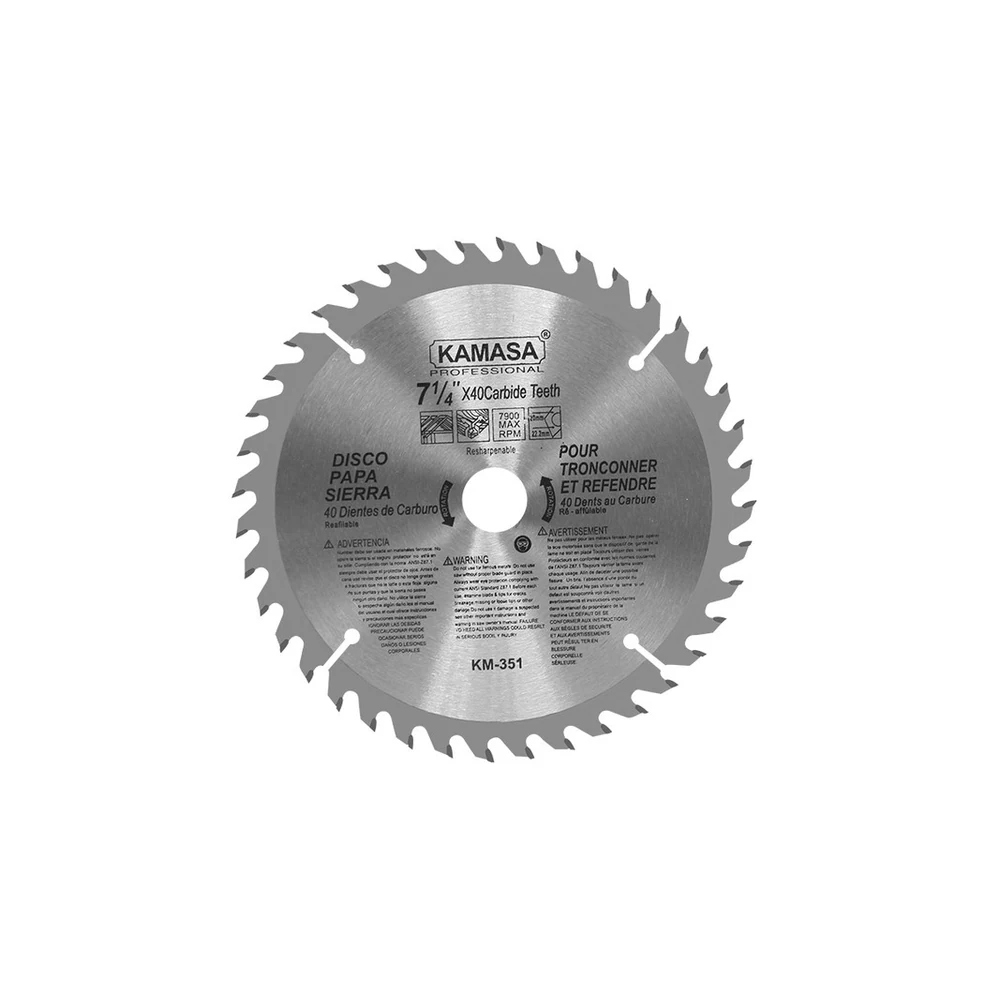 Disco p/sie. 7 1/4 x 40T x 7/8" KM351 cja X50 blis Kamasa