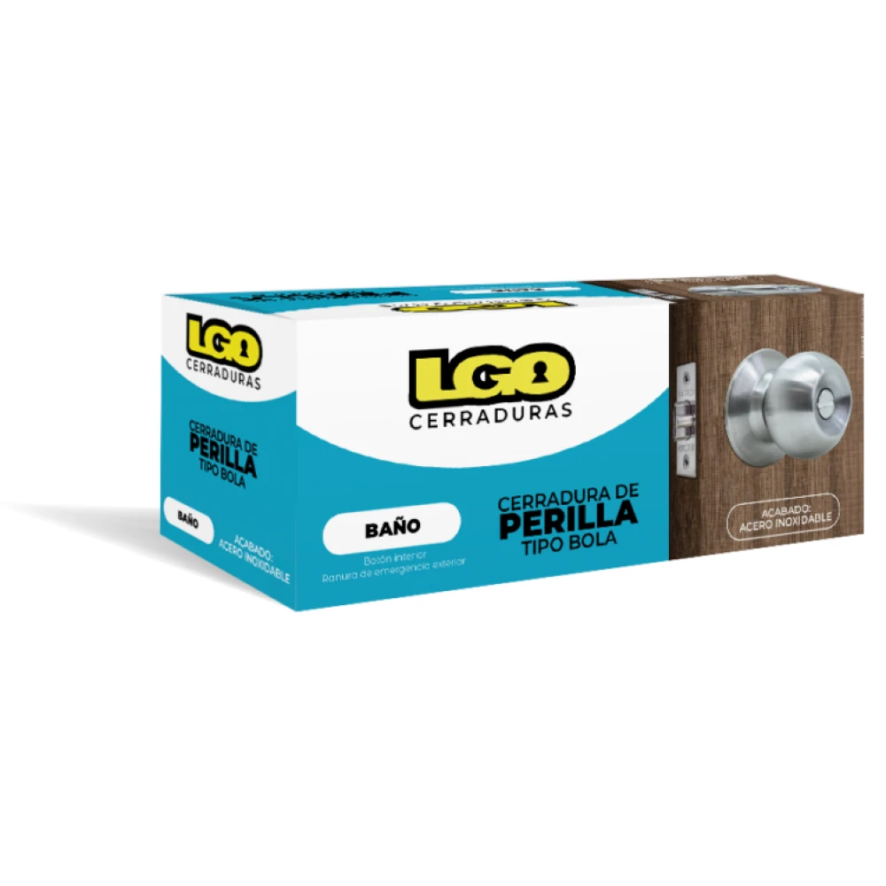 Cerradura p/baðo acero inoxidable KB-061 - LGO