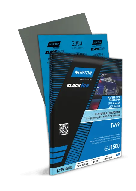 Lija al agua microfina T499 gr 2000 PQX25 - Norton