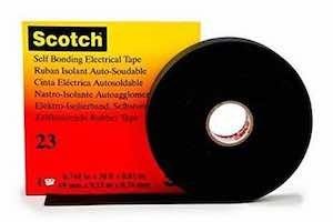 CINTA SCOTCH 23 AUTOFUNDENTE 3/4"X 9.15MTS NEGRO 3M