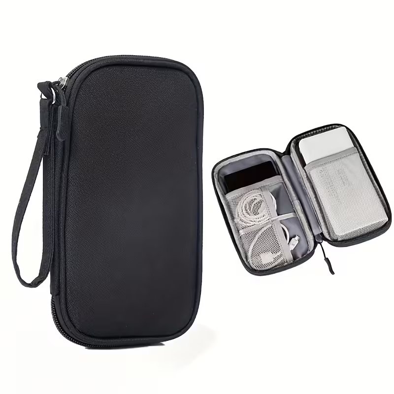 ESTUCHE ORGANIZADOR  DISPOSITIVOS ELECTRÓNICOS IMPERMEABLE NEGRO