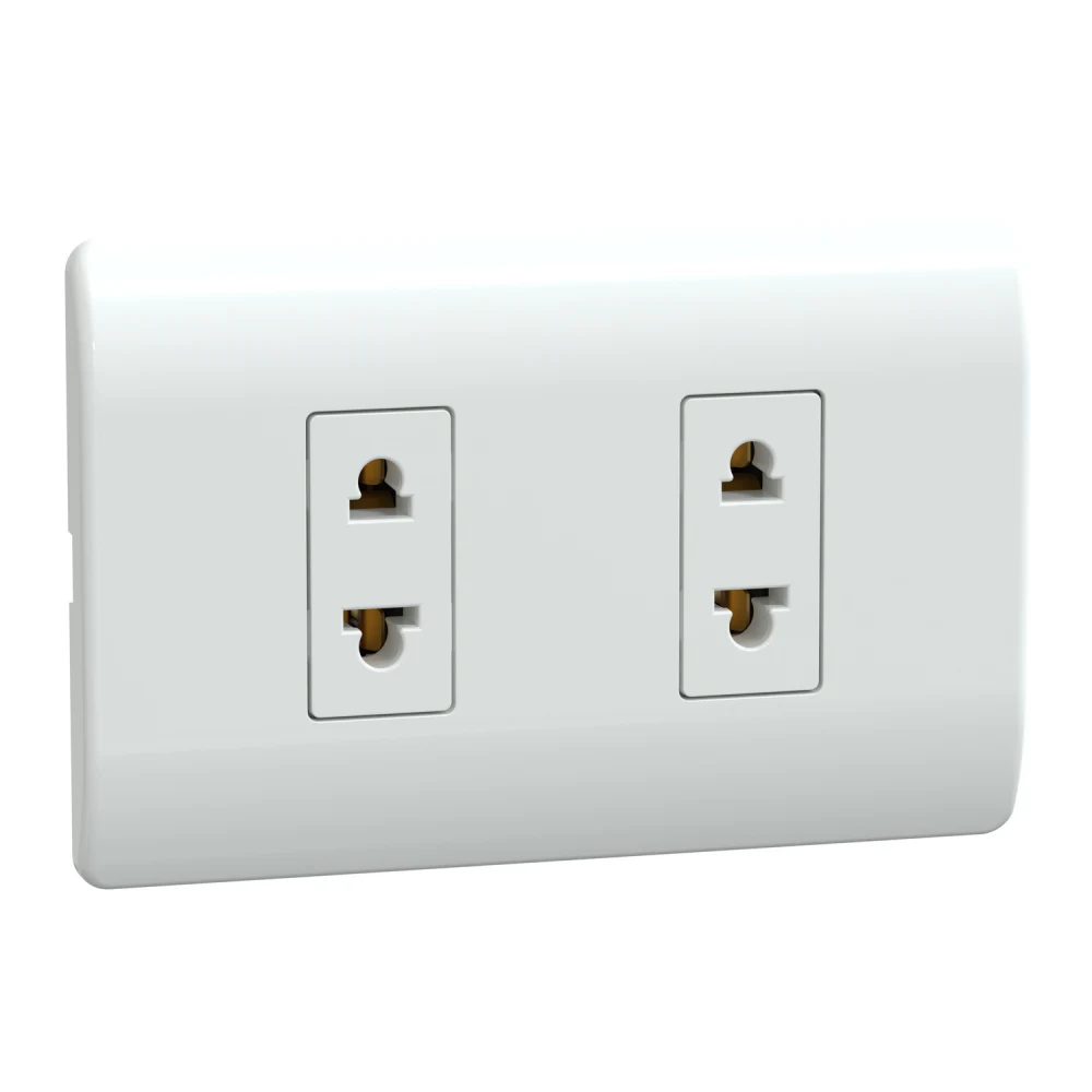 Toma doble genesis blanco MWD60220 Schneider