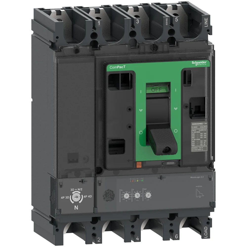 Int.aut.compact NSX630N 4P4R 252-630A micrologic 2.3 C63N42D630 Schneider