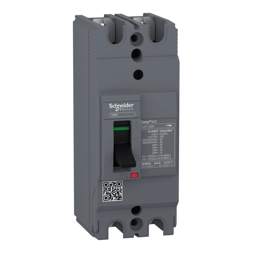 Int.termomagnetico fijo 2X50 a 30KA 380/415 v EZC100H2050 Schneider