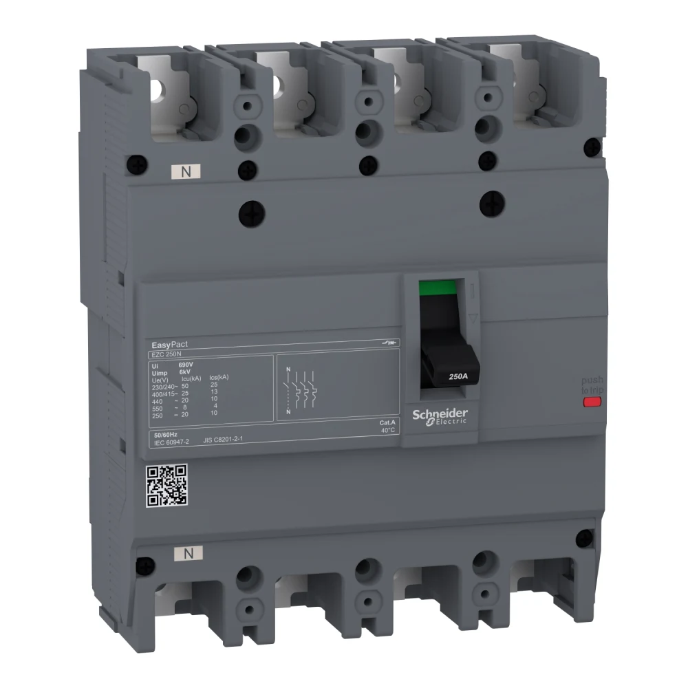 Int.termomagnetico fijo 4X200 a 25 ka 380/415 v EZC250N4200 Schneider