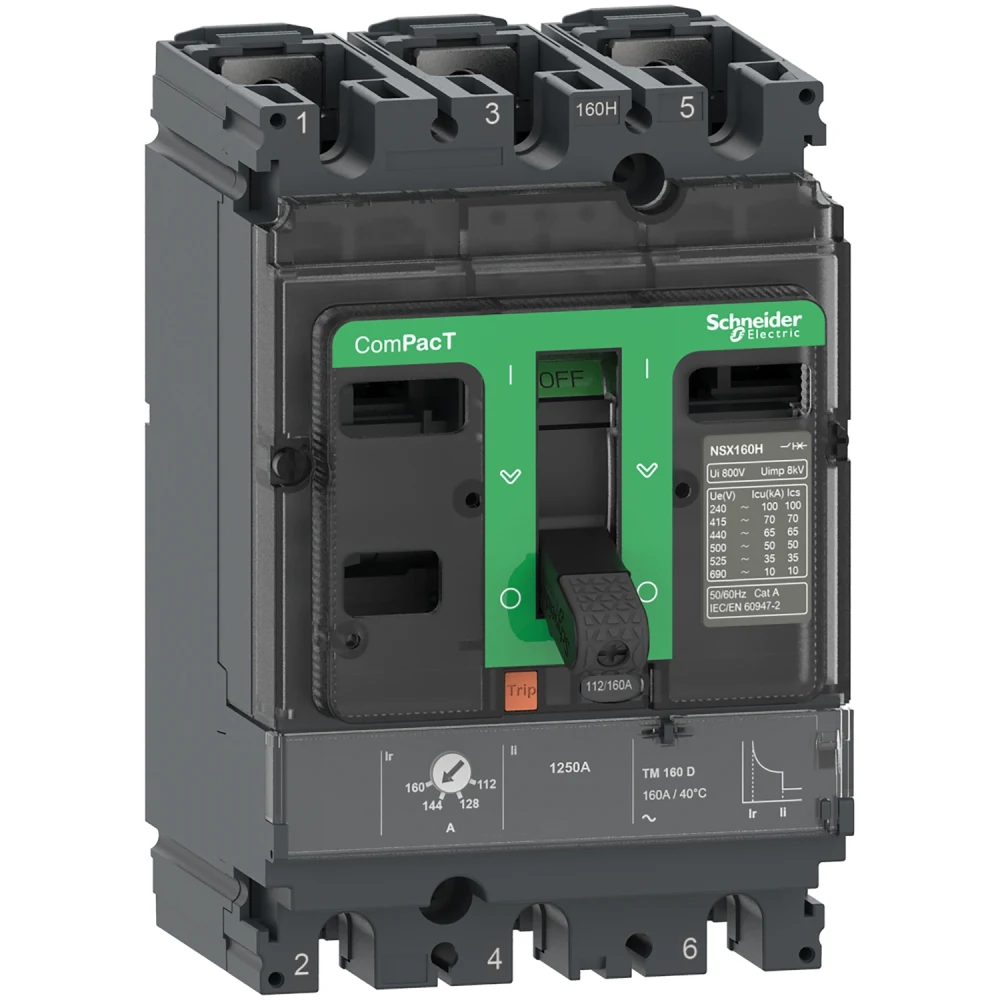 Interr. autom┴tico compact NSX100F regulable 35-50 a 3P3D C10F3TM050 Schneider