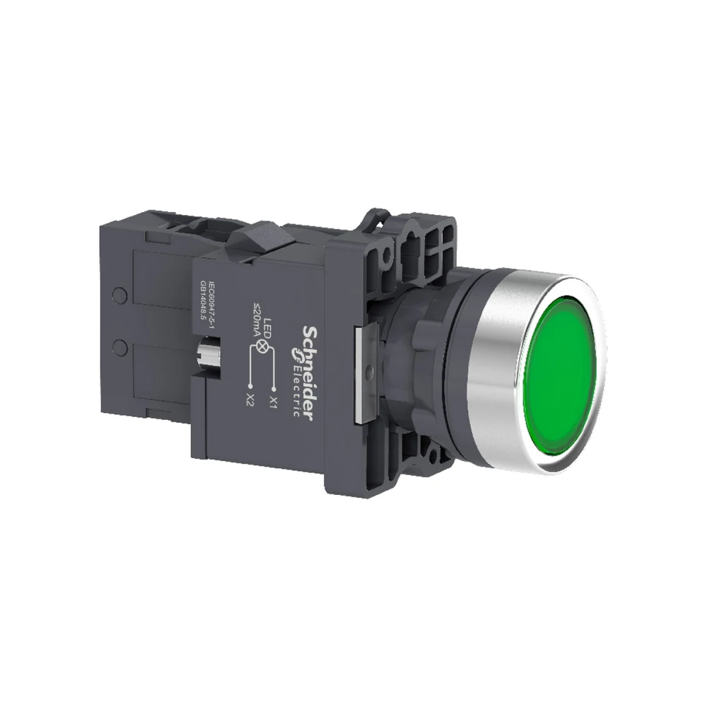 Pulsador luminoso LED 220V XA2EW33M1VERDE Schneider