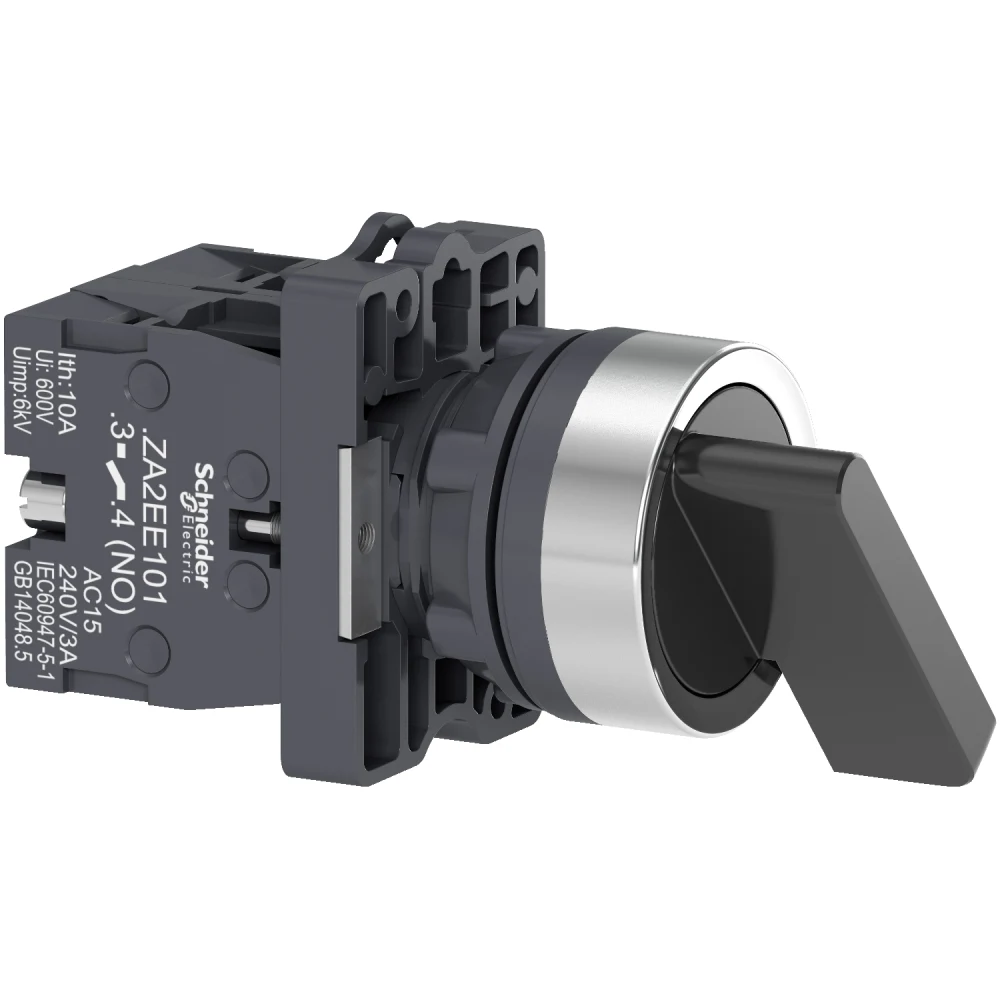Selector XA2EJ33 3 posicines fijas negro Schneider