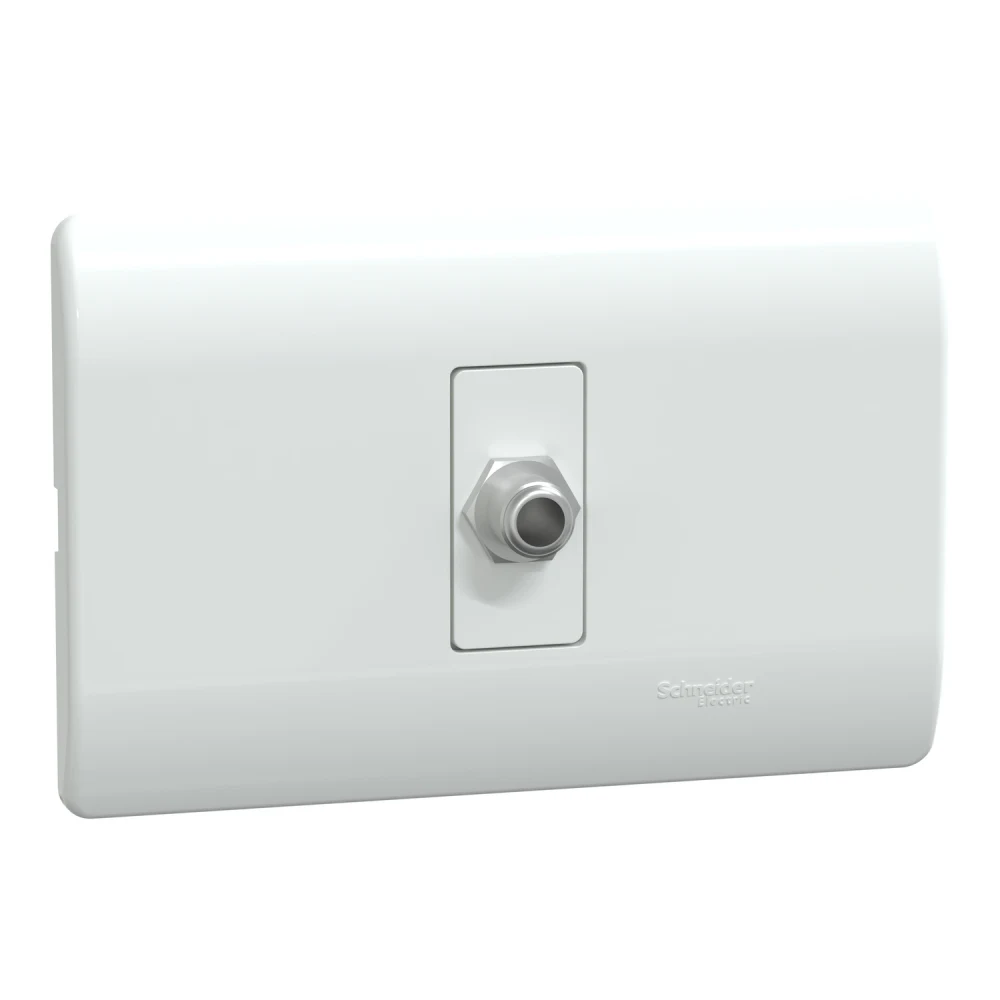 Toma coaxial TV genesis blanco MWD130317722 Schneider
