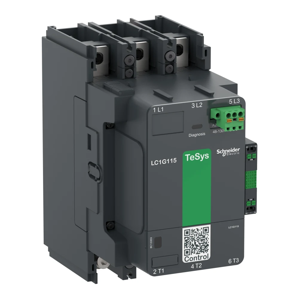 Contactor potencia magnetico 3P 115A AC3 100-250VAC/DC 1NA+1NC tesysg LC1G115KUEN Schneider
