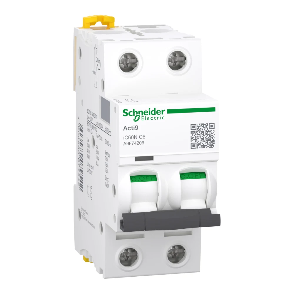 ACTI9 IC60N 2P 6A C A9F74206 int. aut. Schneider