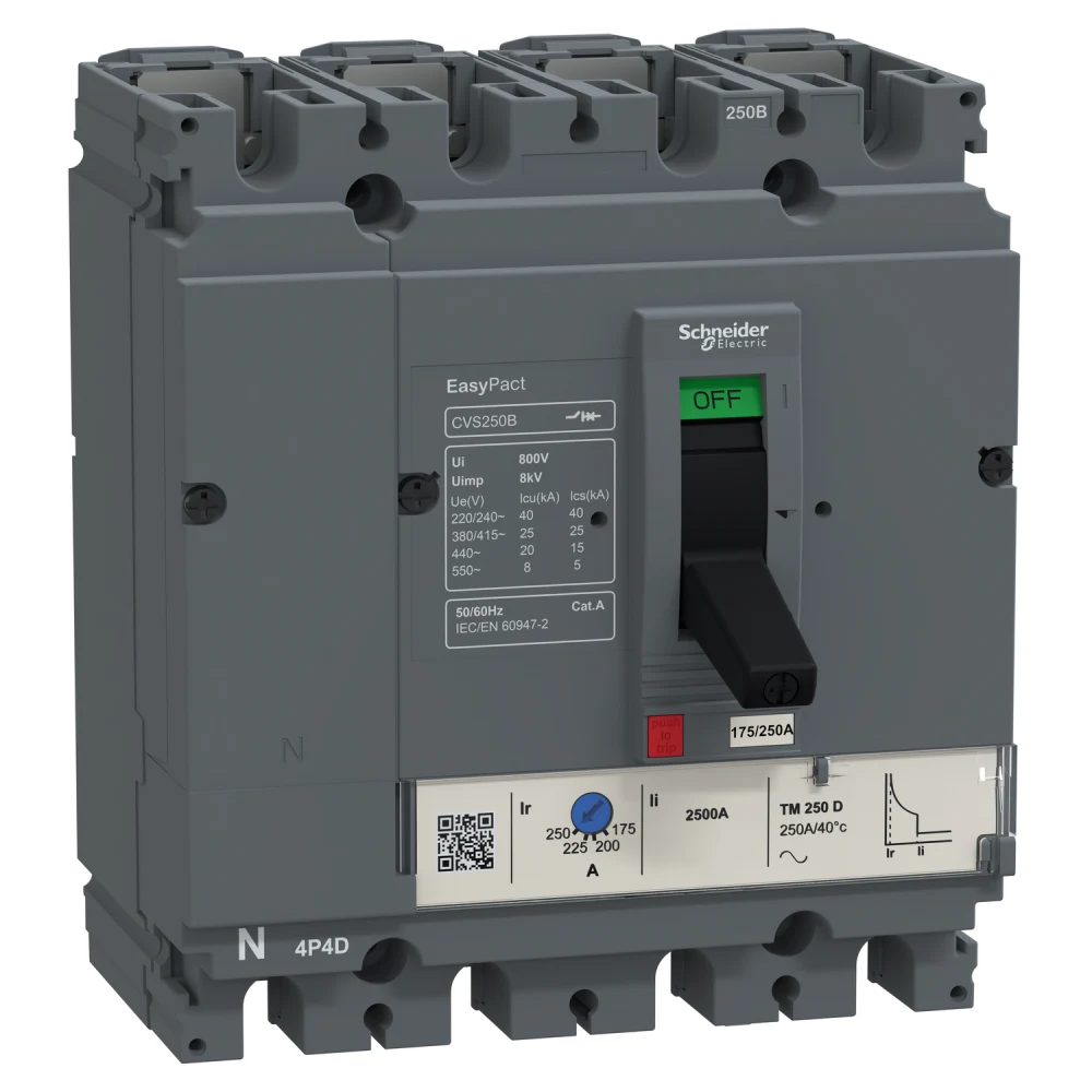 Interr.termomag regulable 4P 175-250AMP 75KA LV525323 Schneider