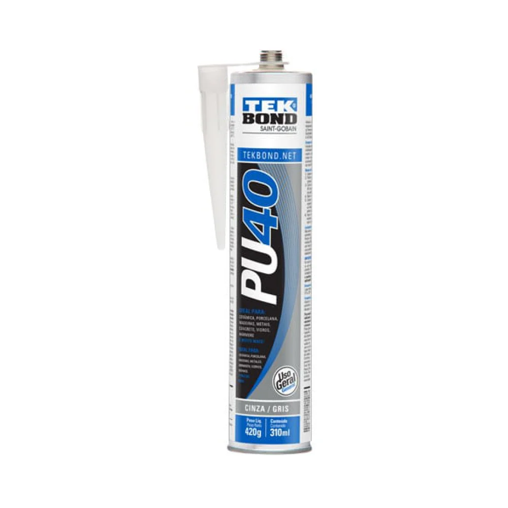 Sellador poliuretano PU40 gris 310ML/420GR 69957321925 - Tekbond