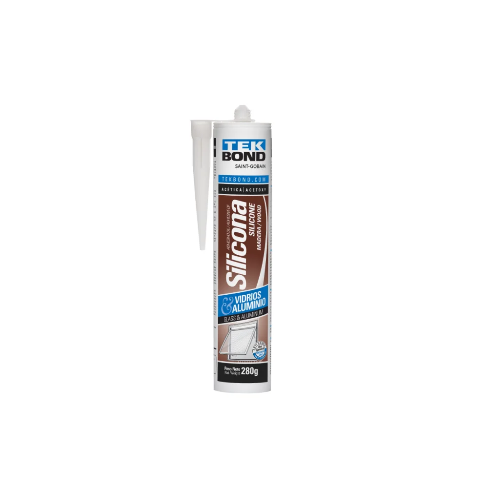 Silic. vidrio alum madera 280GR cj x 12 78072765872 - Tekbond