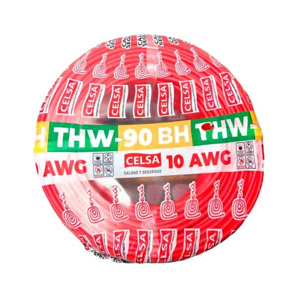 CABLE THW 90 N 10AWG ROJO ROLLO X10OMT - CELSA