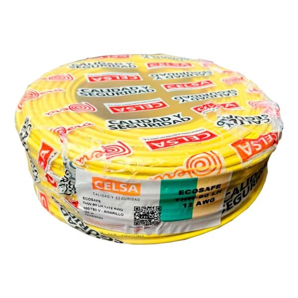 CABLE THW 90 N 12AWG AMARILLO ROLLO X10OMT - CELSA